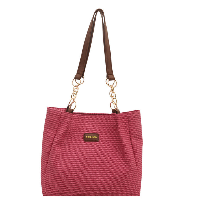 Popular Large Capacity Canvas New Women's Bag Casual Minimalist Shoulder Bag Commuter Versatile Tote Bag