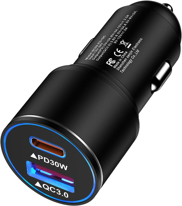 Metal Aluminum PD Super Fast Car Charger for Huawei - Premium Cigarette Lighter Adapter