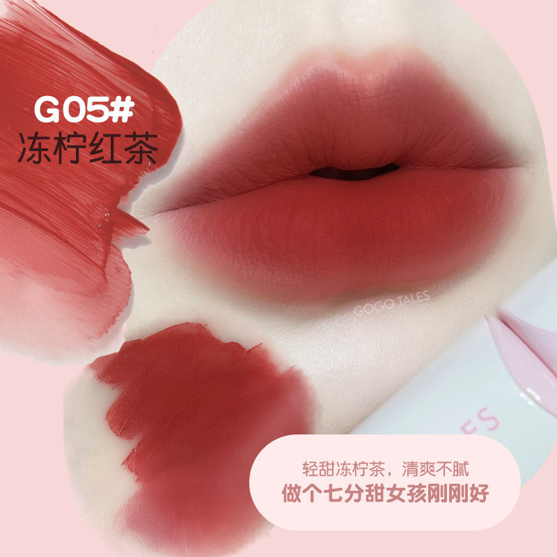 gogotales戈戈舞薄雾不沾杯唇釉水雾面唇露哑光唇彩口红学生GT556