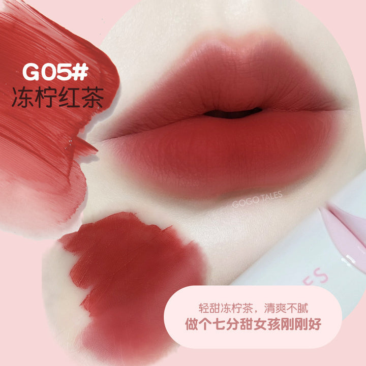 gogotales戈戈舞薄雾不沾杯唇釉水雾面唇露哑光唇彩口红学生GT556