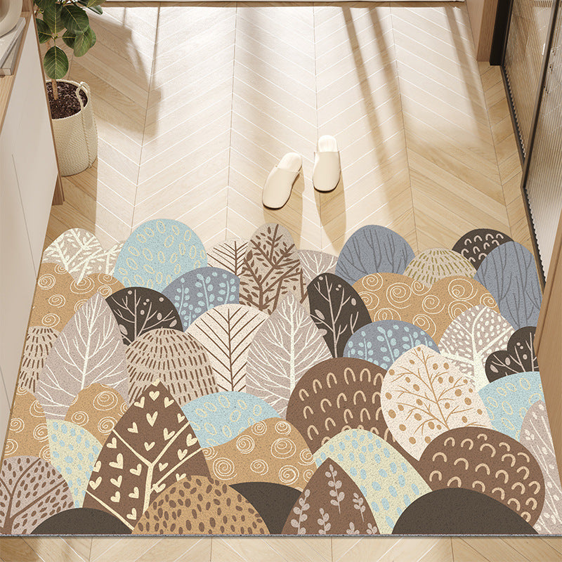 Floral Floor Mat Home Entryway Foot Mat Entryway Decor Stain Resistant Door Mat