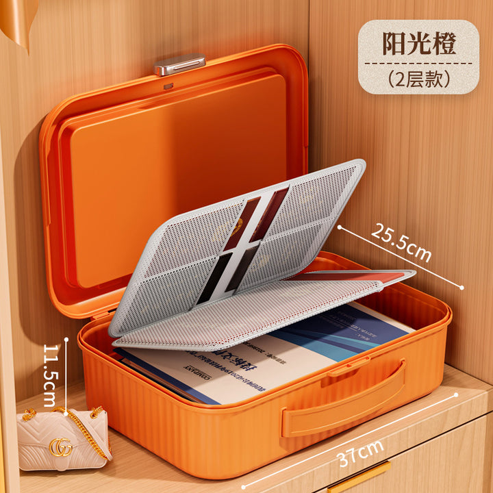 证件收纳盒包大容量家用神器家庭证书房产户口本文件专用包整理箱