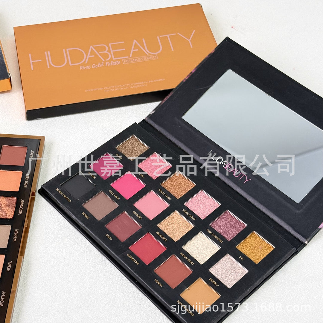 胡达美丽HUDA BEAUTY眼影盘圣诞黄金盘玫瑰em power ed/rose gold