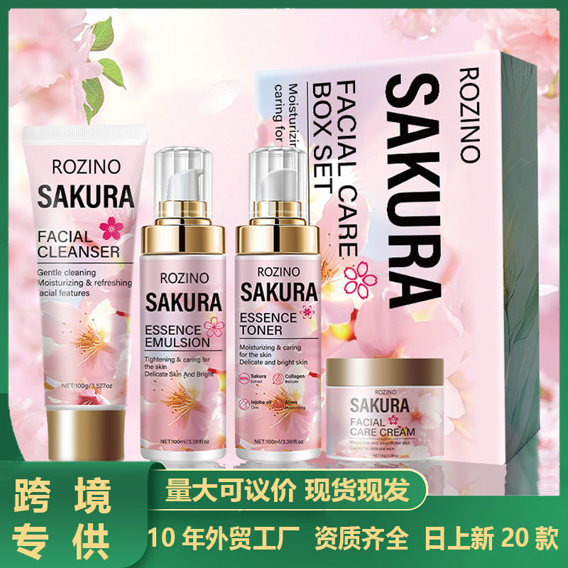 ROZINO Cherry Blossom Moisturizing Hydrating Set Factory Wholesale