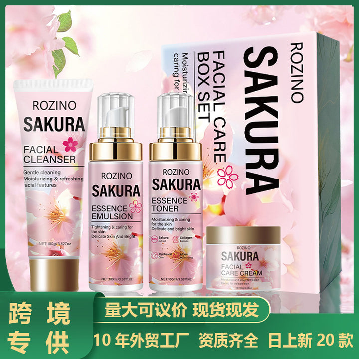 ROZINO Cherry Blossom Moisturizing Hydrating Set Factory Wholesale