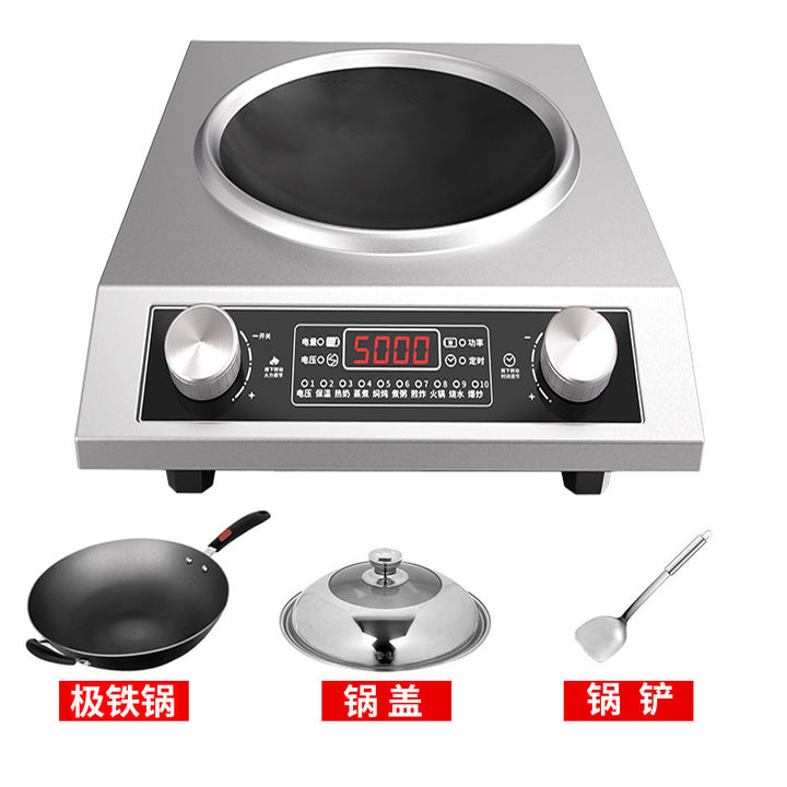 半 球凹面电磁炉5000W大功率家用新款凹灶电池炉厂家3500W猛火灶