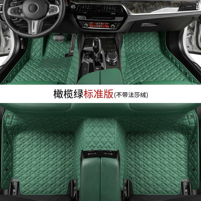 定制全车型皮革汽车脚垫法莎绒专用全包围无异味环保XPE脚垫地毯