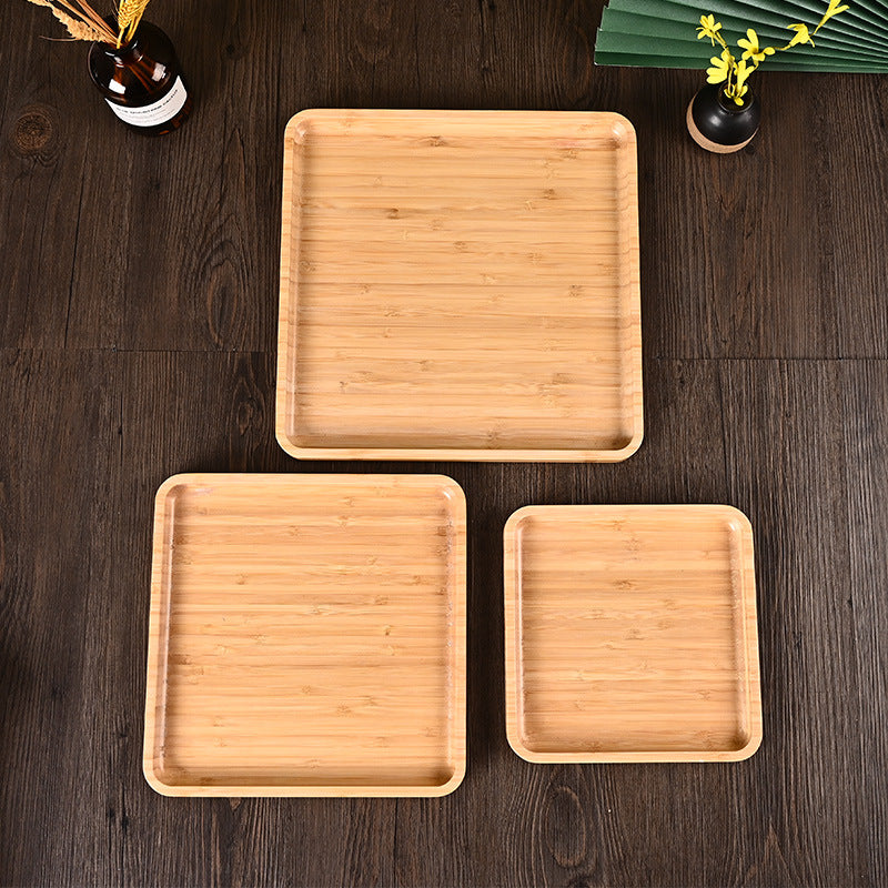 木制托盘批发酒店家用木纹干果蛋糕零食托盘茶艺跨境水果盘可印制