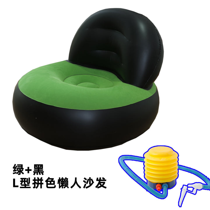 新款充气沙发送脚泵pvc植绒懒人沙发可折叠收纳单人充气靠背躺椅
