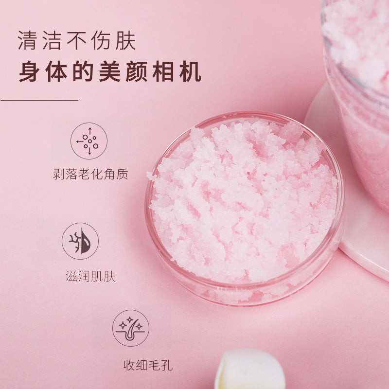 跨境磨砂膏批发全身护理去角质浴盐深层清洁搓泥死海盐面部清洁霜