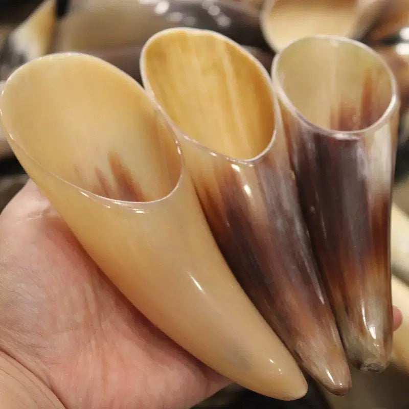 刮沙筒牛角茶勺身体护理工具牛角刮沙筒刮板沙板全身按摩拨筋棒