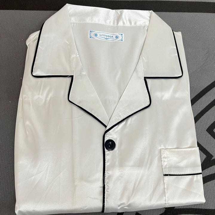 情侣睡衣冰丝长袖长裤春秋薄款宽松大码纯色简约仿真丝家居服套装
