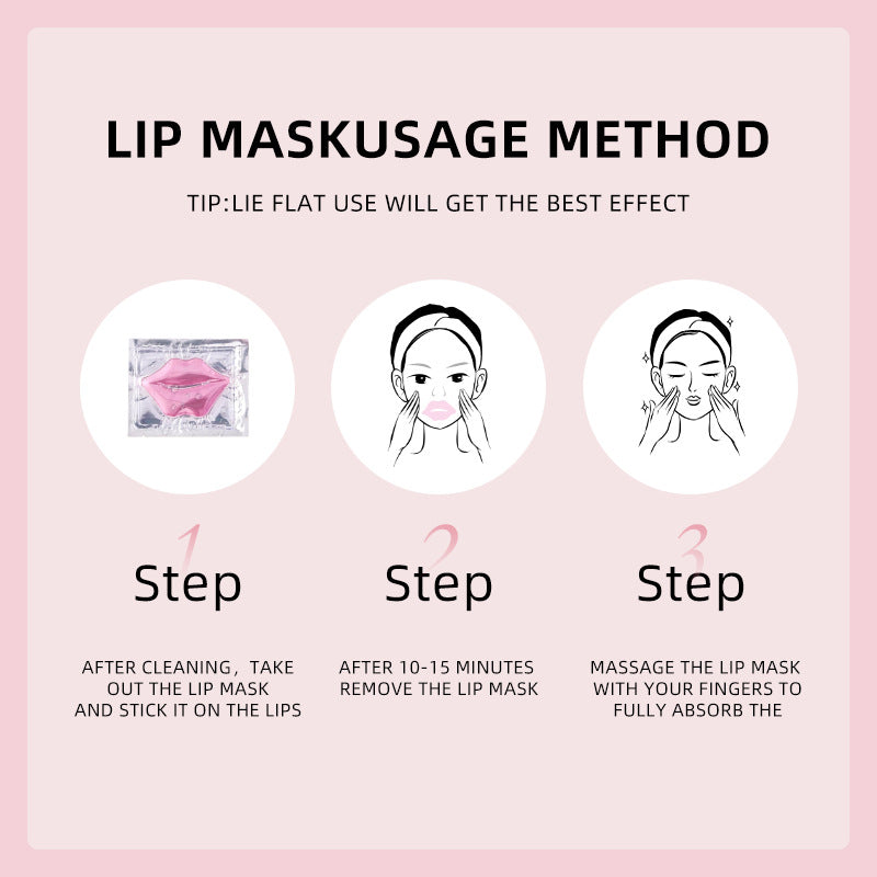 外贸跨境rose lip mask唇部护理玫瑰水晶唇色唇膜logo中性包装