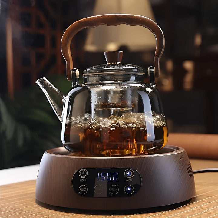 加厚耐热玻璃提梁壶现代简约耐高温大容量蒸煮茶壶电陶炉专用壶