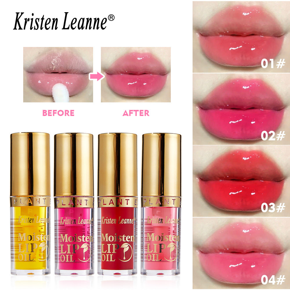KRISTEN LEANNE跨境彩妆水光嘟嘟唇油锁水保湿滋润唇蜜补水唇釉