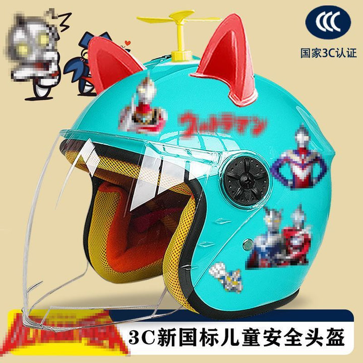 Fall/Winter Children Electric Vehicle Helmet All Season Motorcycle Winter Small Safe