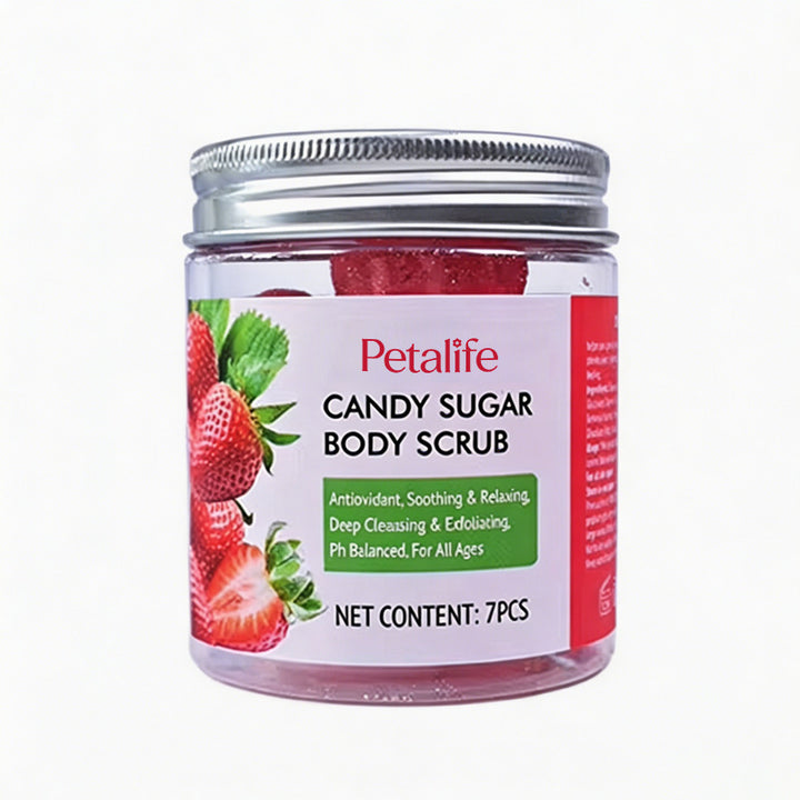 Candy Fruit Body Scrub – Aromatic Exfoliating Bath Salt with Loofah Ball