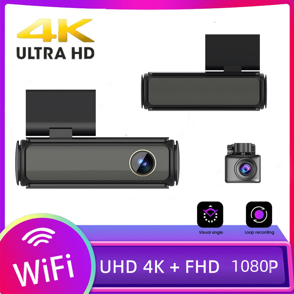 4K Ultra HD Car Dash Cam – Phone Connected Vehicle Recorder