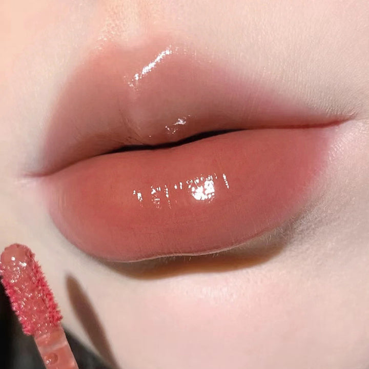 HERORANGE~氤氲冰夜镜面唇釉持久不易掉色伪素颜显白水光玻璃唇彩
