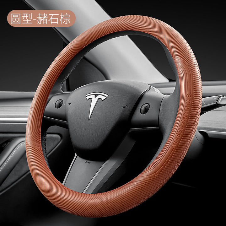 Car Steering Wheel Cover Silicone Thin Non Slip Grip Cover All Season Universal