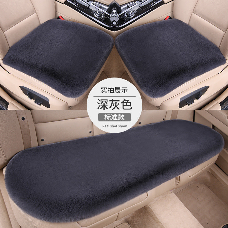 Thickened Winter __NS 99__h Car Seat Cushion – 3-Piece Backrest Short Fur Single Seat Cover