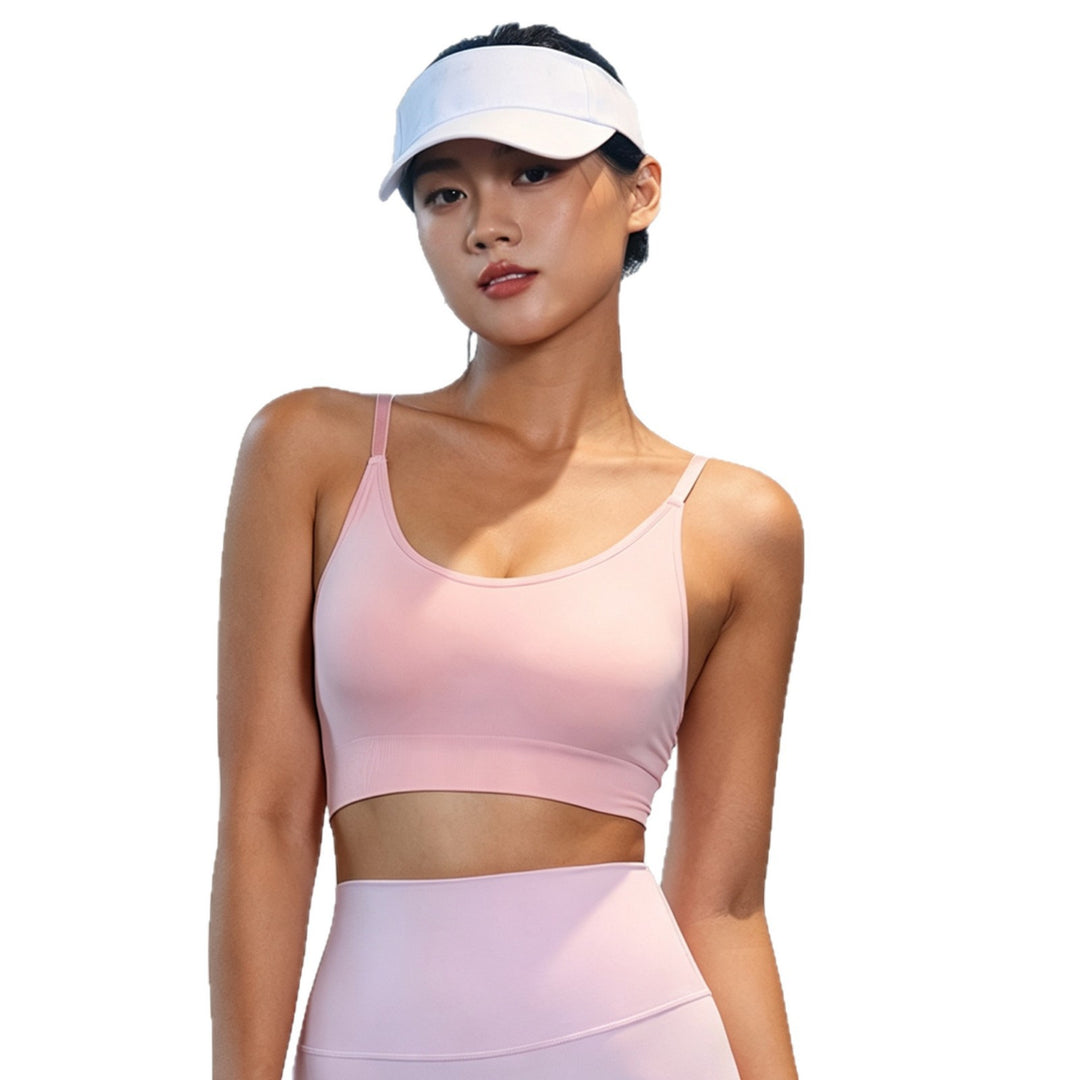 新款美背运动内衣女防震高强度运动背心紧身瑜伽服上衣健身文胸