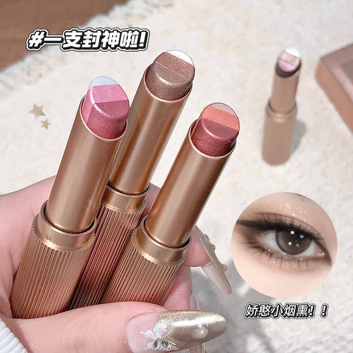 kakashow灵动明眸三色眼影棒一抹成妆珠光不易飞粉持妆渐变眼影