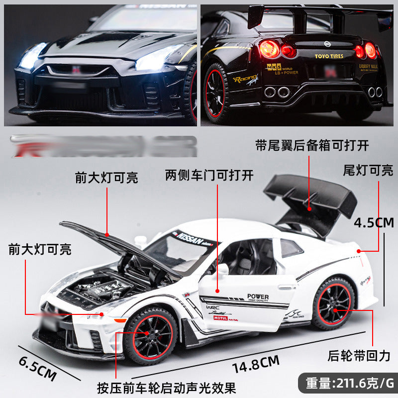 1:32 R 35 Modified Wide Body Car Models Alloy