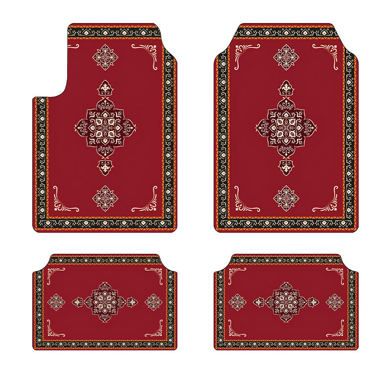 TEMUVintage Car Stain Resistant Durable Foot Mat 4 Piece Set Wholesale