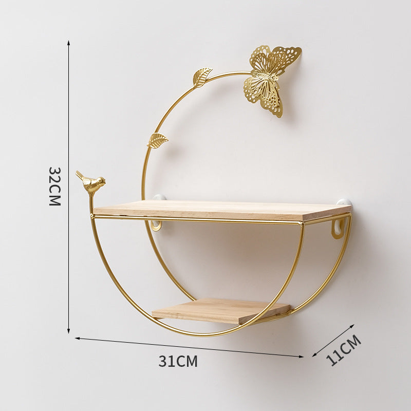 Living Room Hang Decor Light Luxury Hanging Decor Storage Shelf