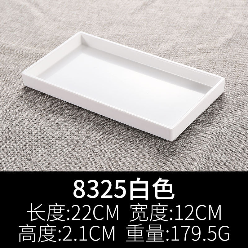 密胺托盘仿木纹餐饮餐具商用塑料端茶盘长方形食品级餐具套装特大