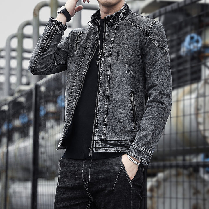 New Men Fall/Winter Korean Style Trendy Cotton Slim Fit Men's Vintage Jacket