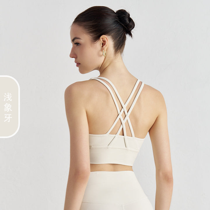 运动内衣女跑步防震秋季外穿美背健身bra背心专业训练瑜伽服文胸