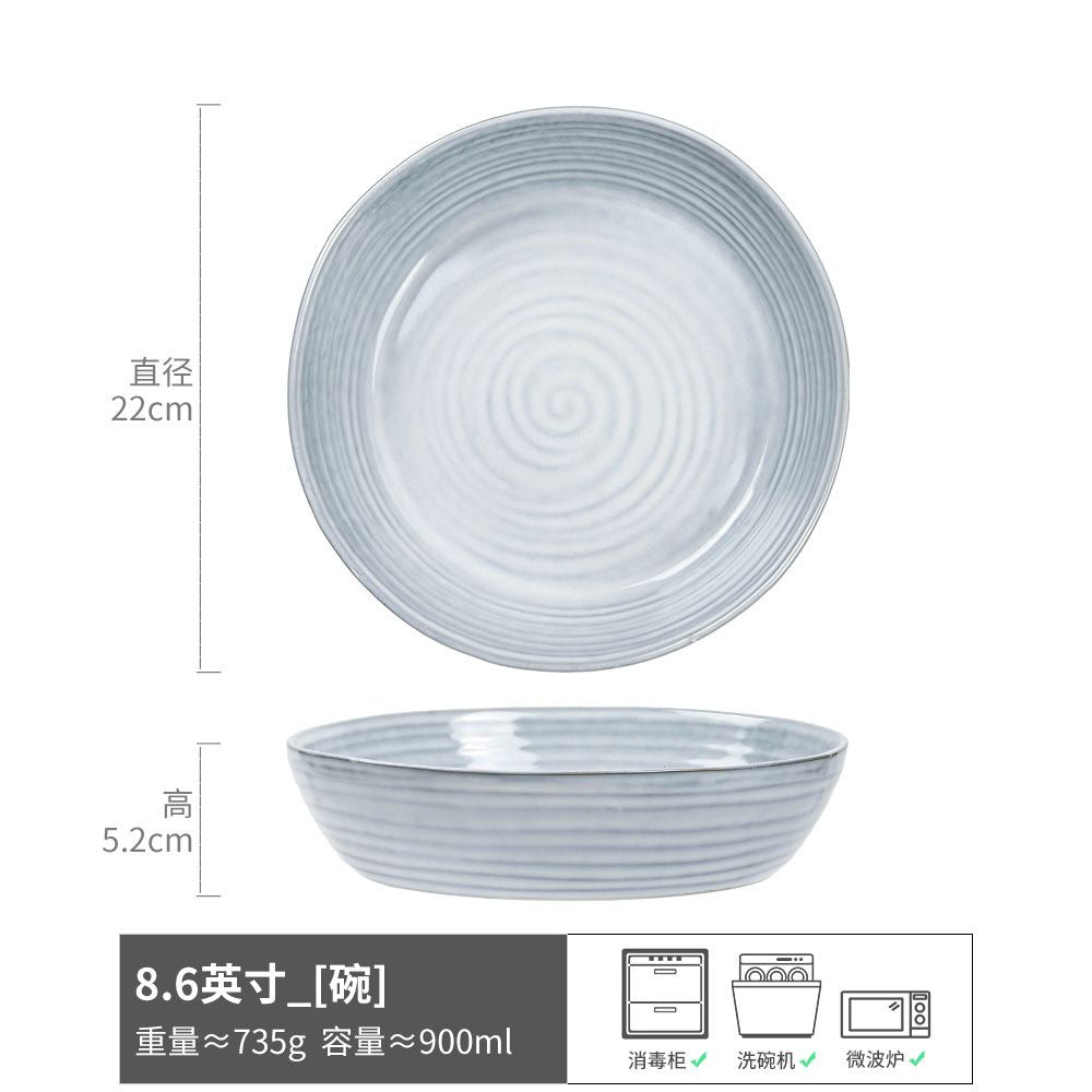 碗合集复古纯色陶瓷汤碗面碗圆形水果沙拉碗家用餐具批发复古菜碗