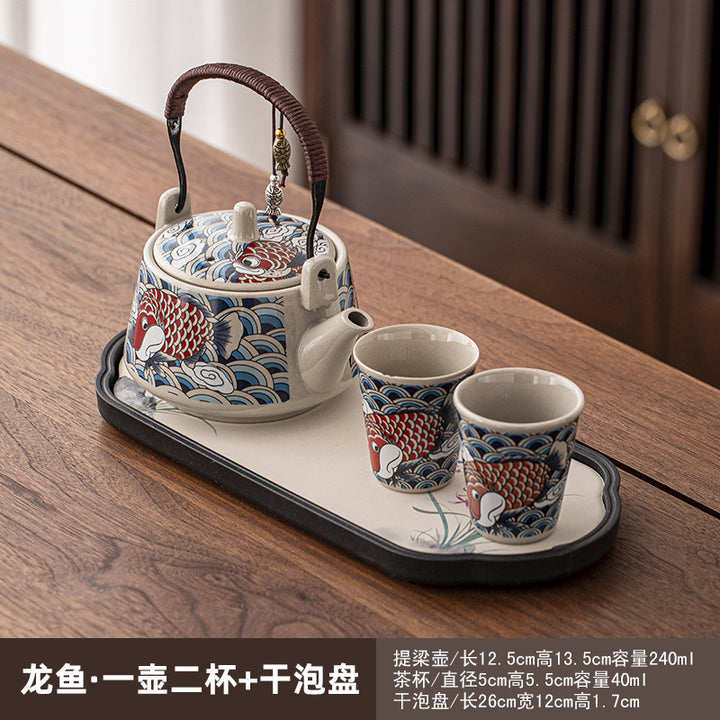一壶二杯茶具套装家用宿舍酒店餐馆陶瓷功夫茶具泡茶壶茶杯会客