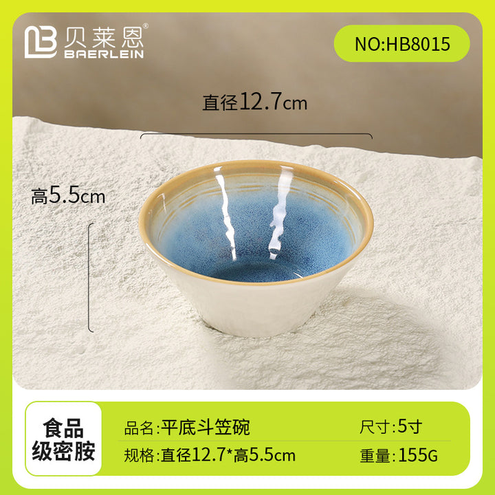 密胺餐具高档盘碗碟套装商用酒店专用高级感摆台四件套盘新款餐具
