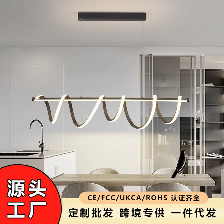 大气极简餐厅灯吊灯现代简约轻奢大气家用饭厅吧台氛围灯个性灯具