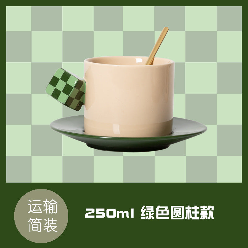 魔方陶瓷咖啡杯套装高端设计高级感高颜值杯碟马克杯子下午茶欧式
