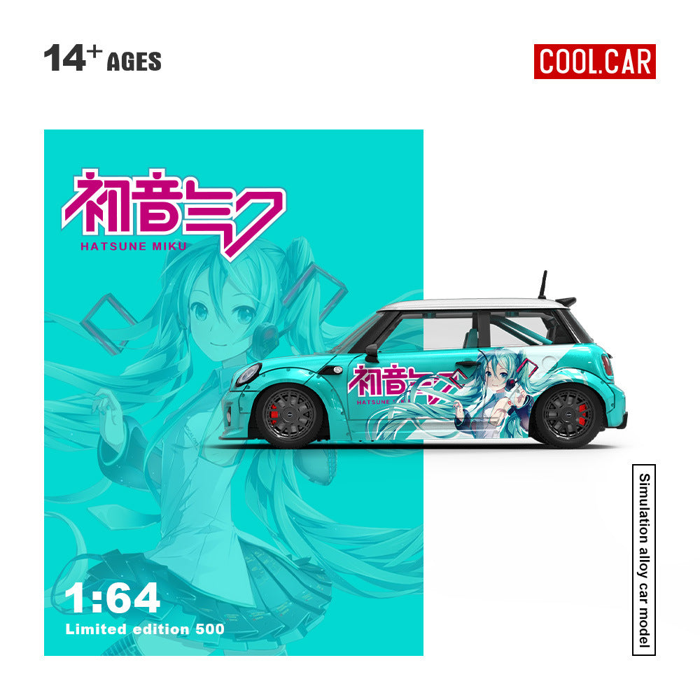 Cool Car 1:64宝马MINI COOPER H300 初音 系列仿真合金车模