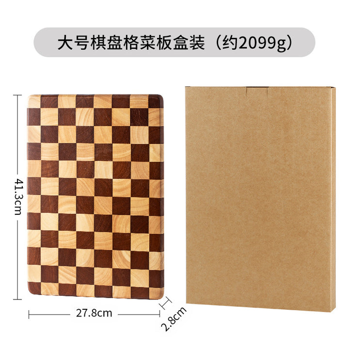 创意棋盘格菜板家用砧板马赛克切菜板厨房辅食粘板水果实木质案板
