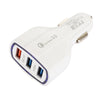 7A Triple USB QC3.0 Fast Car Charger - 3-Port Quick Charge Vehicle Charger