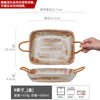 麻绳双耳粗陶碗复古做旧草帽碗意面碗家用面碗日式汤菜碗餐具批发