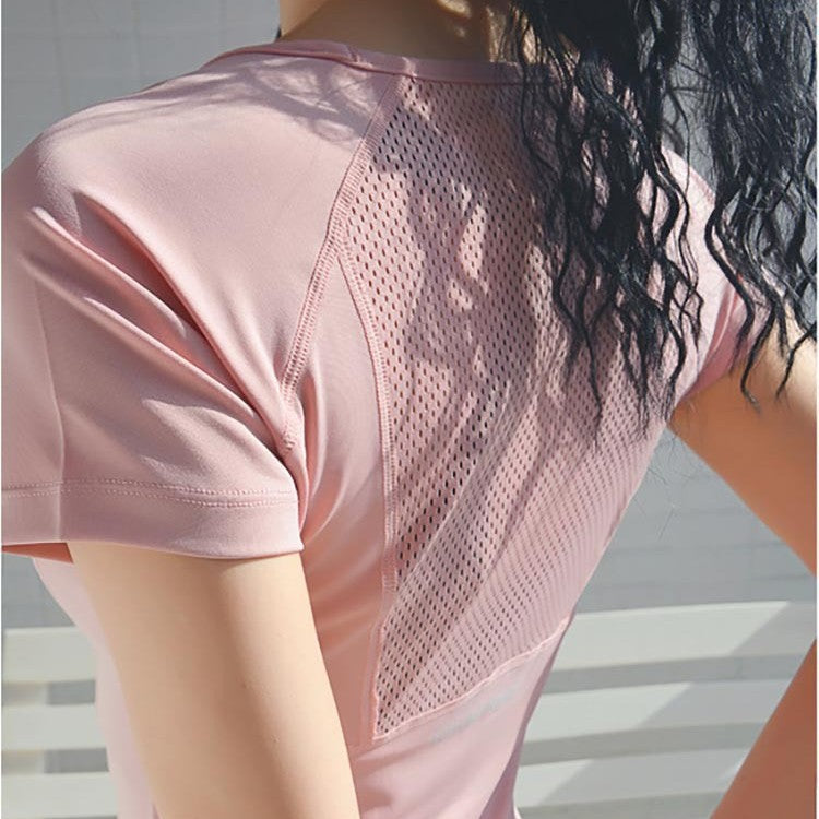 Summer Sports Short Sleeve Women Slim Fit Slimming Fitness T Shirt Top Women