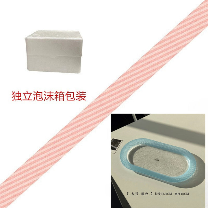 ins风创意彩色玻璃椭圆盘子高颜值多巴胺餐盘装饰盘甜品托盘果盘