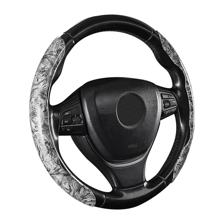 24 New Car Steering Wheel Cover Fashion Leather Car Grip Cover Durable Non Slip