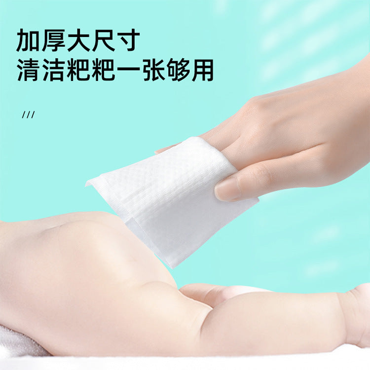 植护婴儿湿巾80抽*5包手口湿纸巾宝宝家用抽取式湿巾纸大包装批发