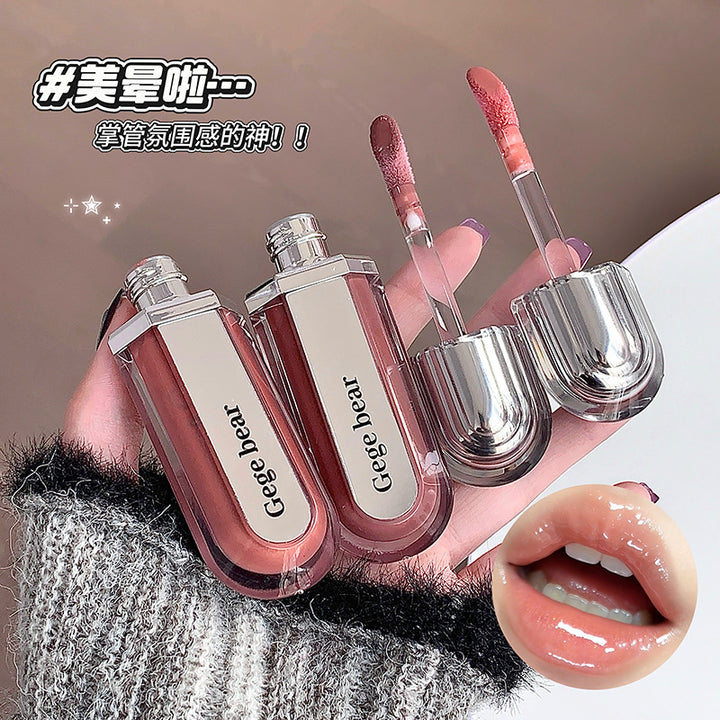 Gege bear戈戈小熊水感润泽保湿唇蜜纯欲裸色女生显白口红