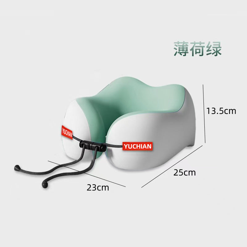 跨境批发记忆棉u型枕旅行便携飞机高铁护颈枕头坐车脖子颈椎u形枕