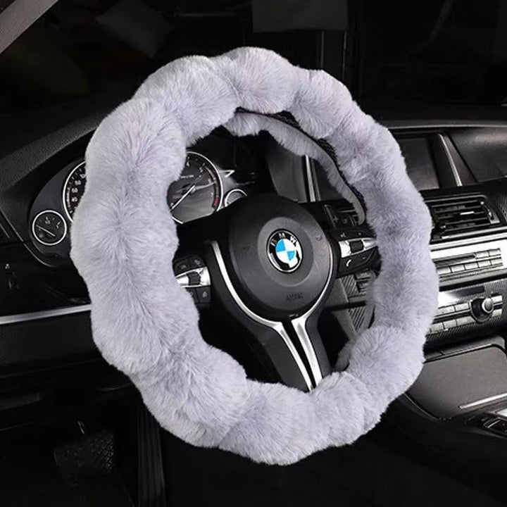 Steering Wheel Cover Wool Grip Cover Unisex Universal Fall/Winter Car Steering Wheel Cover