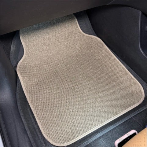 亚麻汽车脚垫主驾驶通用汽车脚垫厂家供应易清理亚麻踩脚保护车垫